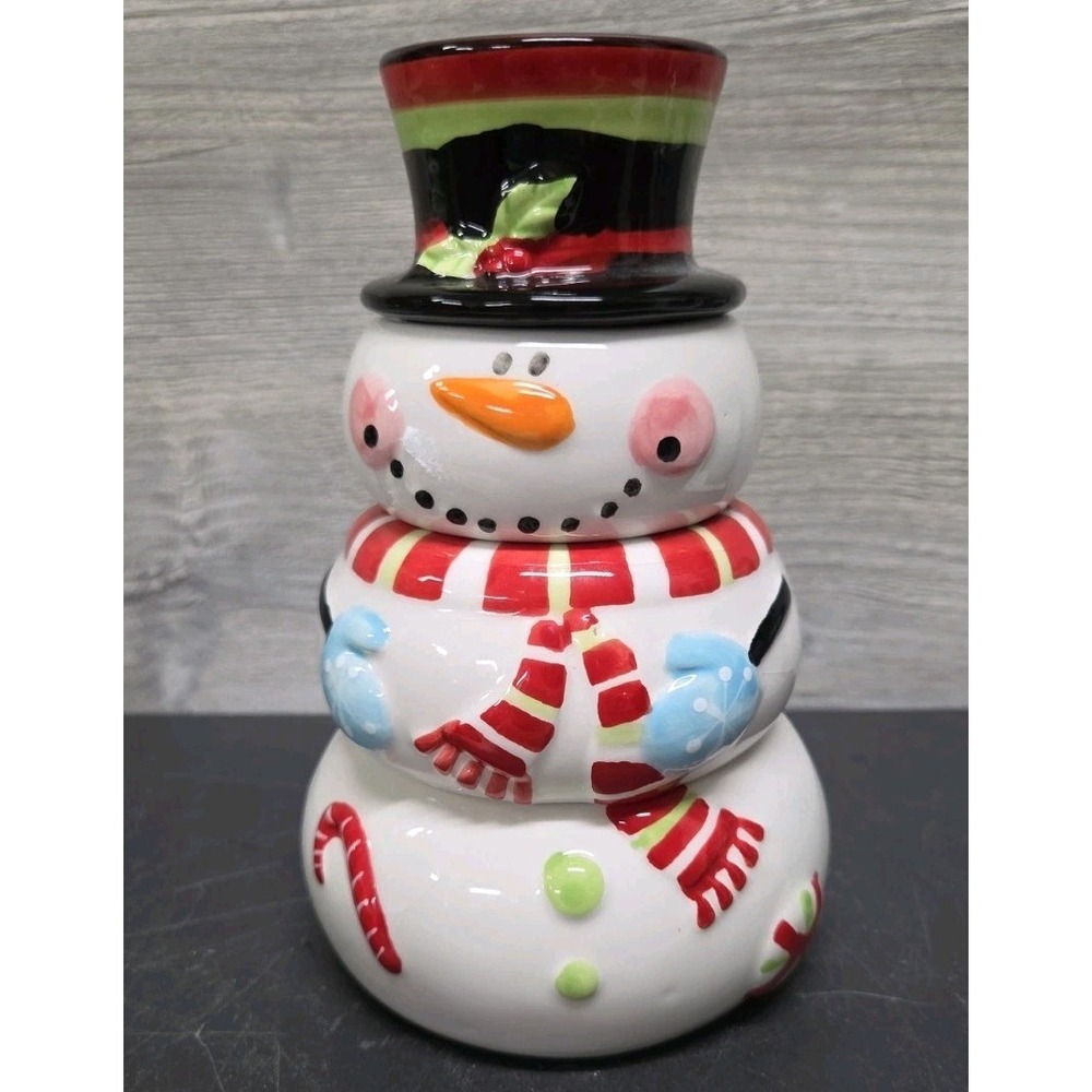 Pier 1 Imports Ceramic Snowman Measuring Cup Set Christmas - Contains  4 Eshelf